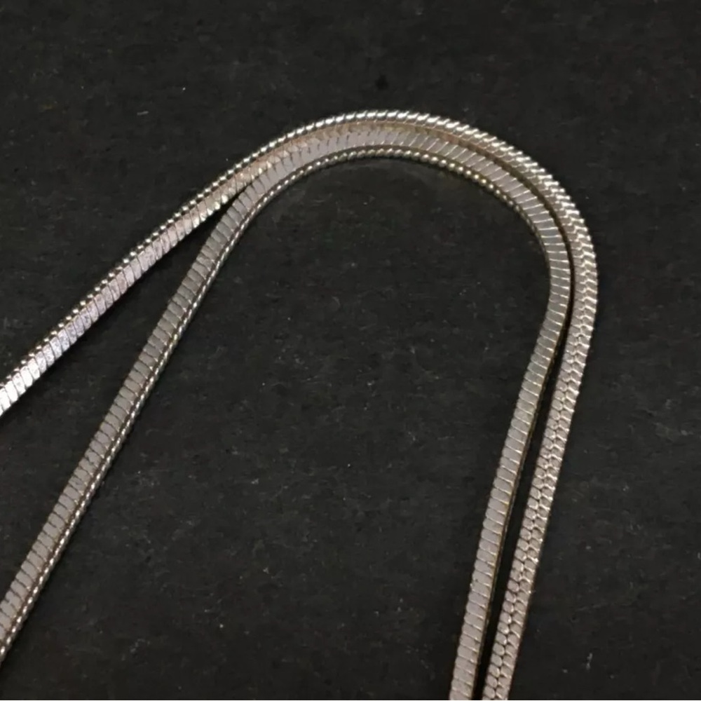 Authentic Christian Dior Trotter Oblique Silver Tone Pendant Necklace - Picture 4 of 9